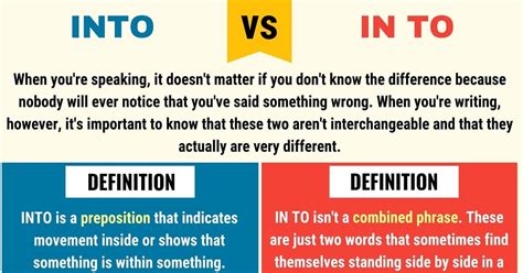 into and in to examples.
